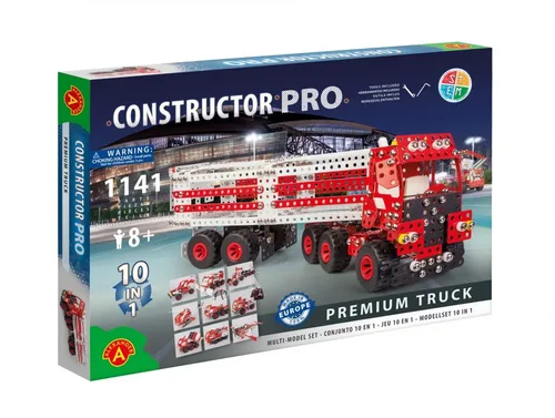מהנדס צעיר - מארז ענק 10 דגמים! PRO PREMIUM TRUCK (1141 חלקים)  מבית ALEXANDER