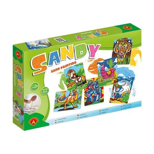 SANDY צביעה בחול! ערכה גדולה משפחתית (6 איורים לצביעה!) מבית ALEXANDER