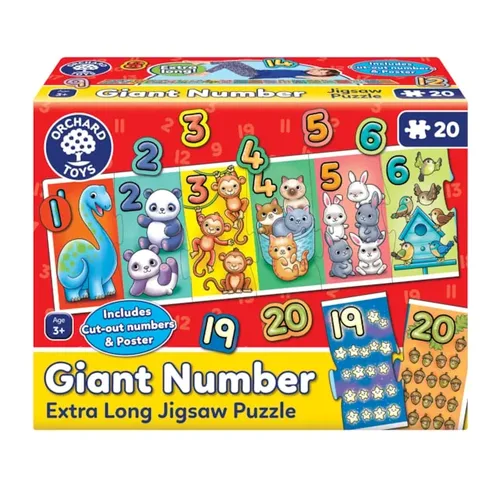 פאזל ארוך! מספרים ומניה בכיף 1 עד 20 Orchard toys