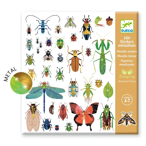 מארז 160 מדבקות מיקרוקוסמוס חרקים DJECO
