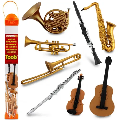 פריטים בטיובה (TOOBS)! מארז 8 כלי נגינה בגליל מבית SAFARI LTD