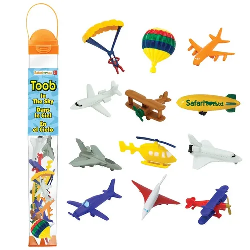 פריטים בטיובה (TOOBS)! מארז 12 כלי תעופה בגליל מבית SAFARI LTD