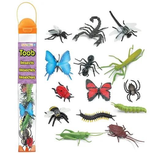 פריטים בטיובה (TOOBS)! מארז 14 חרקים בגליל מבית SAFARI LTD