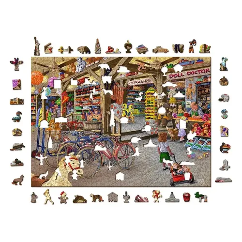 פאזל עץ XL - בחנות הצעצועים (1010 חלקים) מבית WOODEN CITY PUZZLE