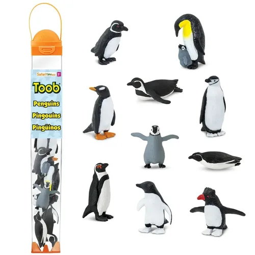 פריטים בטיובה (TOOBS)! מארז 10 דמויות פינגווינים בגליל מבית SAFARI LTD