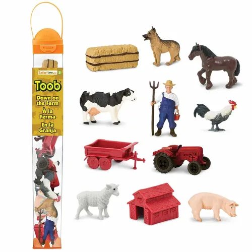 פריטים בטיובה (TOOBS)! מארז 11 דמויות החיים בחווה בגליל מבית SAFARI LTD