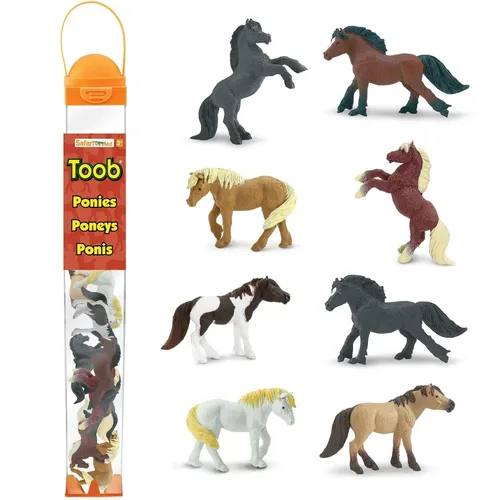פריטים בטיובה (TOOBS)! מארז 8 דמויות סוסי פוני בגליל מבית SAFARI LTD