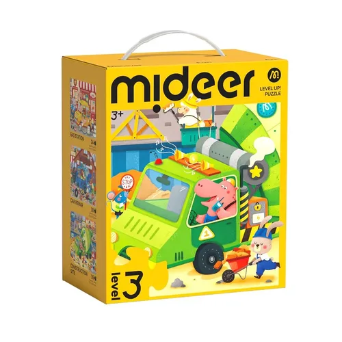 מארז 3 פאזלים דגם תחבורה עירונית  (24, 30, ו 35 חלקים) מבית MIDEER