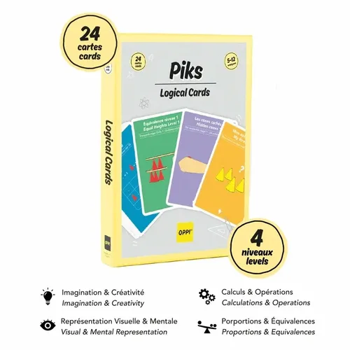 סט 24 כרטיסיות היגיון - ערכת הרחבה למוצרי PIKS מבית OPPI