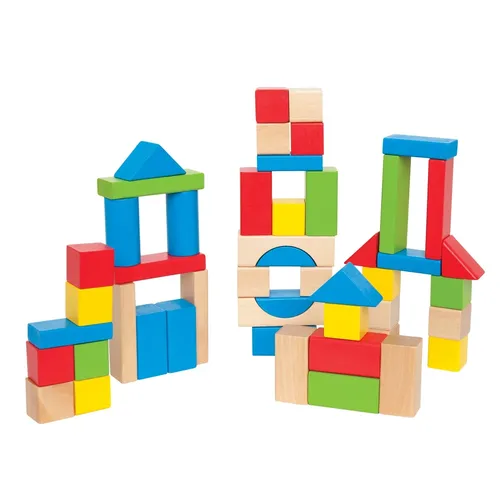 סט משחק 50 קוביות עץ צבעוניות מבית HAPE