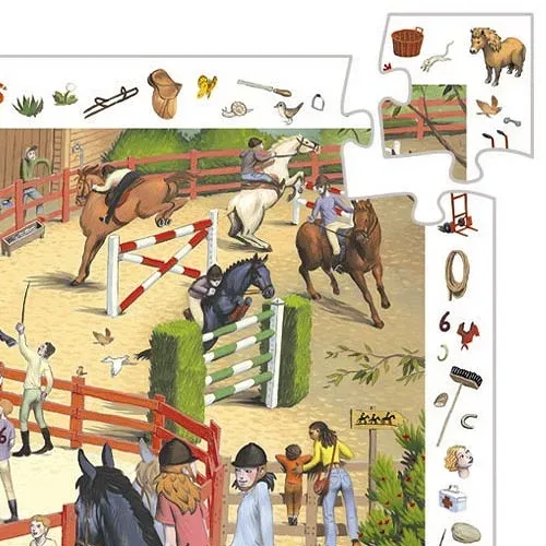 פאזל מסגרת סוסים (200 חלקים) DJECO