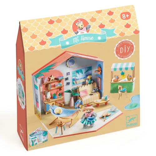 יצירה DIY בתים מיניאטורים -יוצרים בית מינאטורי מאלף ועד תו בעצמכם! דגם מיה מבית DJECO