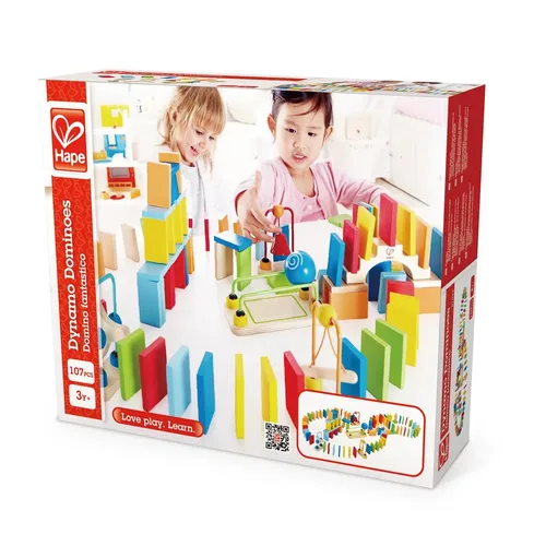 דומינו דינאמי מעץ Hape (משלוח מהיר חינם)
