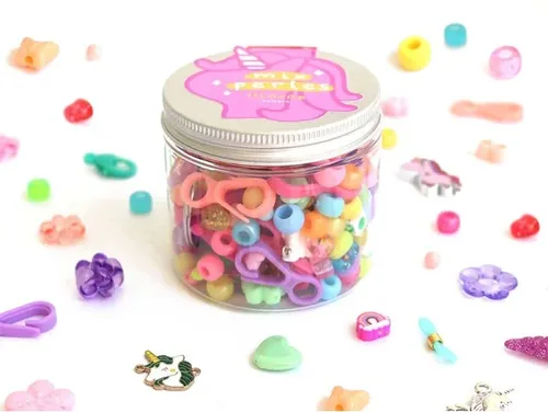 BEAD MIX - צנצנת קומפקטית להכנת תכשיטים (דגם חד קרן) מבית LA PETITE EPICERIE