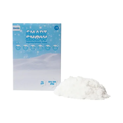 בצק שלג חכם סנסורי! גוון לבן (אריזת 300 גרם ) SMART SNOW
