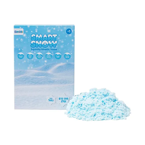 בצק שלג חכם סנסורי! גוון כחול (אריזת 300 גרם ) SMART SNOW