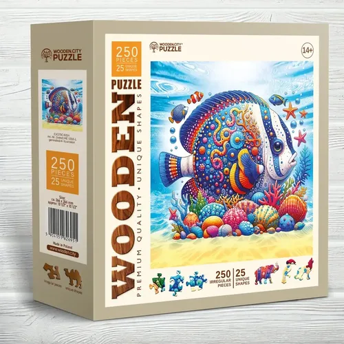 פאזל עץ דג אקזוטי! (250 חלקים) מבית WOODEN CITY PUZZLE